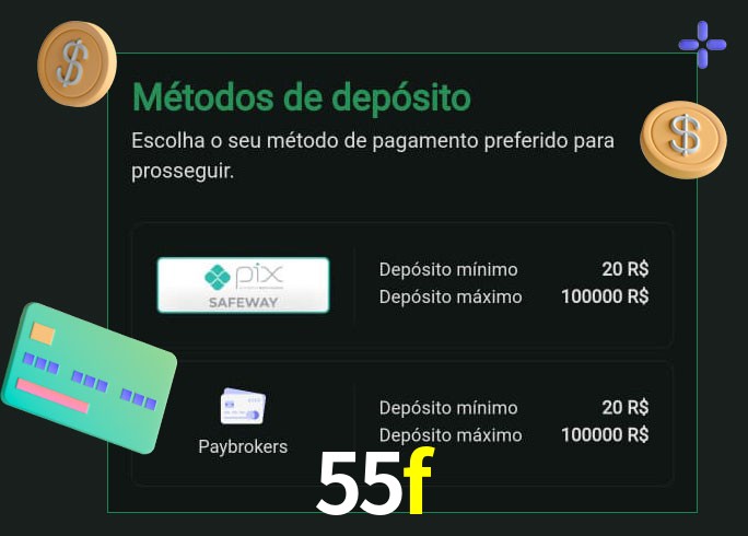 O cassino 55f oferece uma grande variedade de métodos de pagamento